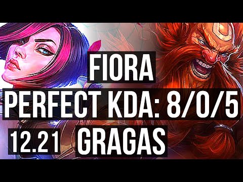 FIORA vs GRAGAS (TOP) | 8/0/5, Legendary, 400+ games | KR Master | 12.21