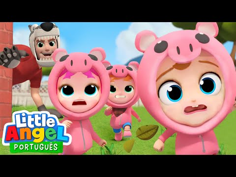 Capa de Os 3 Porquinhos do Joãozinho! 🐷 🐷 🐷 | Canal do Joãozinho - Little Angel Português