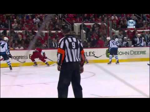 Jiri Tlusty 2nd goal 3-3 Feb 21 2013 Winnipeg Jets vs Carolina Hurricanes NHL Hockey