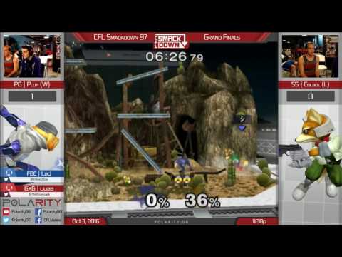 CFL Smackdown 97 Melee - PG Plup (Sheik) vs SS Colbol (Fox) - Grand Finals