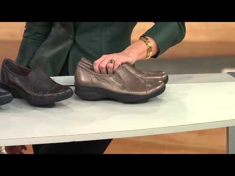 Clarks Tumbled Leather Slip-on Shoes - In.Motion Moc with Jennifer Coffey