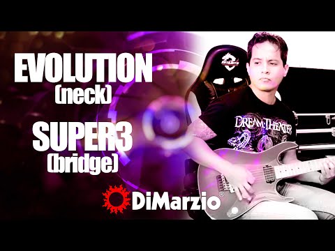 Test: Dimarzio Evolution (dp158) neck / Dimarzio Super3 (dp152) bridge - Cover Terminal Velocity