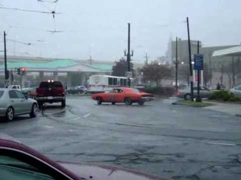 General Lee drifting around rotary