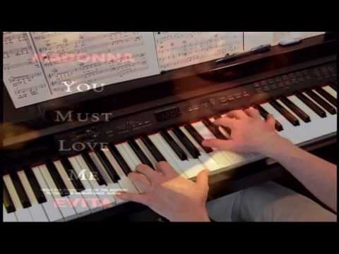 You Must Love Me - Madonna piano tutorial