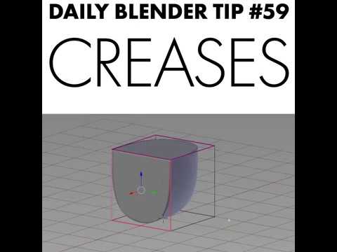 Daily Blender Tip 59 - Crease Edges