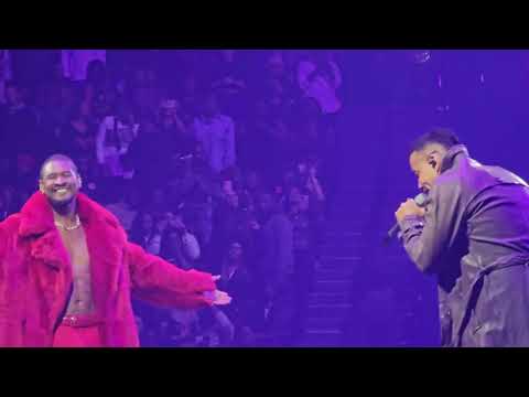 USHER & Romeo Santos singing "Promise" at Barclays Center 12.05.2024