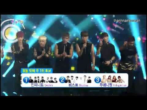 130804 MC Kwang Hee + Minah + Hyunwoo cut + #1 (BEAST & INFINITE & 2NE1) @ Inkigayo