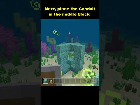 How to activate a Conduit?(tutorial) #minecraft #minecraftbuild #tutorial