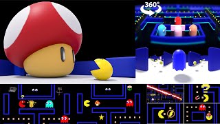 Pacman Eats a Weird Mushroom 😶 Uses Power Ups 😶 In 360
