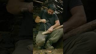 Building Underground & Warm Survival Shelter #shorts