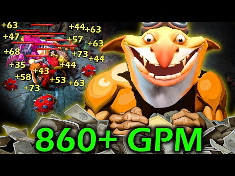 How I have 860+ GPM on Techies? Right click builds in 7.33e