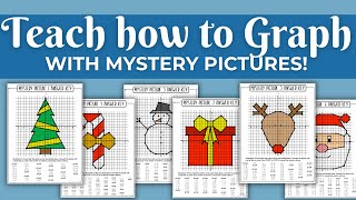 Coordinate Graphing Drawing Christmas Pictures! Teach students how to Plot on a coordinate plane!