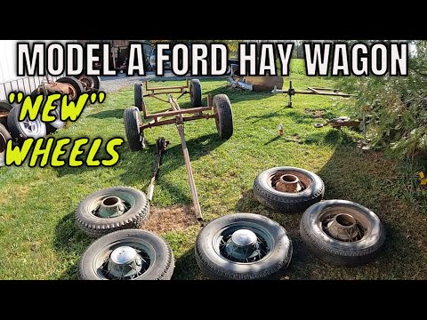 1935 Ford Wheels for my Model A Ford Hay Wagon