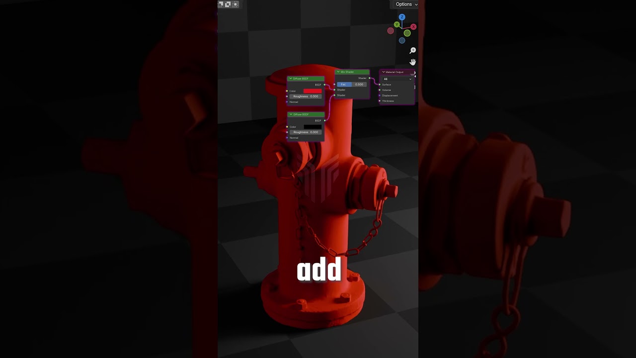 How to use the ambient occlusion shader #blender #blender3d #3dart