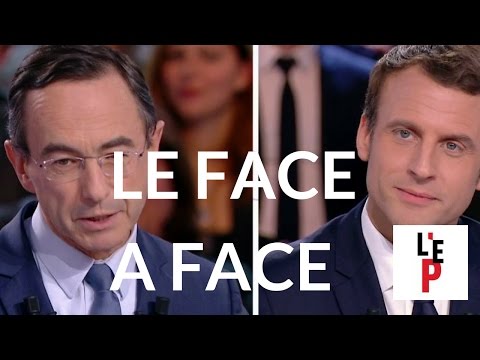 Face-off between Emmanuel Macron and Bruno Retailleau - The political program on April 6, 2017 (F...