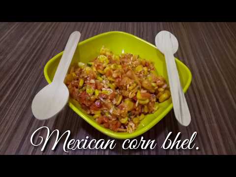 Mexican Corn Bhel | Sweet Corn Chart Recipe | Instant Chaat Recipe | Fizz Foodies