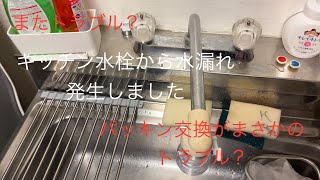 またトラブル？　キッチン水栓から水漏れ発生しました