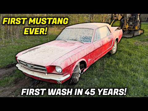 We Cleaned The FIRST Ford Mustang EVER Made! | Abandoned In Barn For 45 Years!