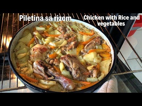 PIRJAN Chicken with Rice and Vegetables | Bosnian Food Piletinu sa Rižom Recept