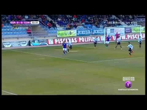 Gol y jugada polémica del C.D. Guadalajara 1 U.B. Conquense 0. Segunda B J21 2014/15