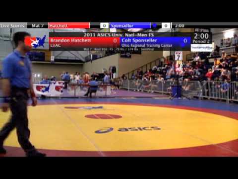 University Freestyle Semifinal 79kg - Colt Sponseller vs. Brandon Hatchett