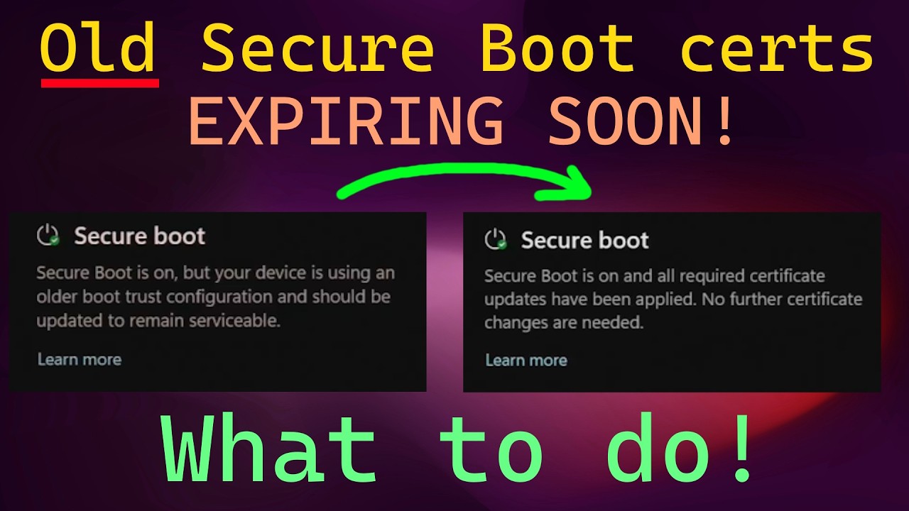 Old Secure Boot certificates expire SOON - Here's what to do!