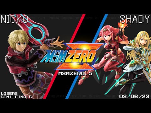 MSM:ZERO.5 - Nicko (Shulk) Vs. Shady (Pyra/Mythra, Palutena) - SSBU - Losers Semis