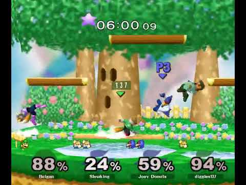 Boigan / diggles137 vs Slowking / Joey Donuts - Who's on Ledge? 8 - Doubles LF