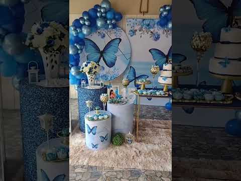 Festa linda debutante Júlia #15anos #debutante #decoração #borboletas #shorts #reels