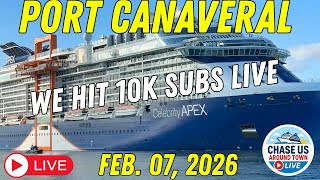 LIVE: Watching the Cruise Ships Leaving Port Canaveral LIVE! (Feb. 7, 2026)