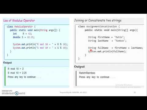 Java Module 2 Topic 4 Operators Continuation