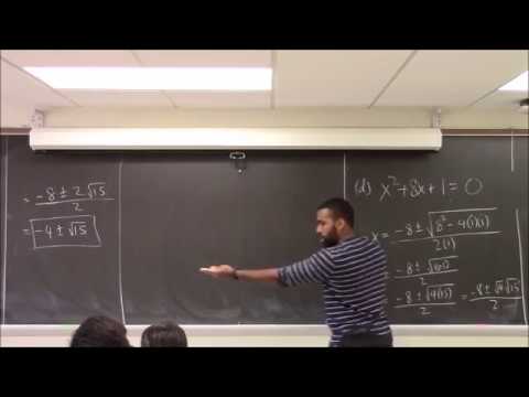 Math 1000-R03 Lecture 11 - Quadratics, Radical equations, and Equations with Rational Expressions