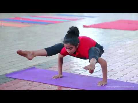 Girls Performs Difficult Yoga Asanas From District Yoga Championship Conducted By TDYPRA