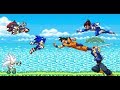 Sonic The Hedgehog VS Dragon Ball Z Sonic Shadow Silver Vs Goku Vegeta Trunks