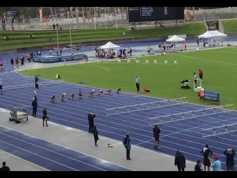 NSW LAs State Champs 2017  Ashlyn Adams  U12 Girls 60m Hurdles Final