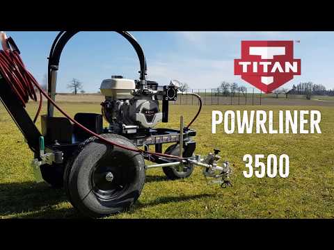 Titan PowrLiner 3500 sříkání fotbalového hřiště
