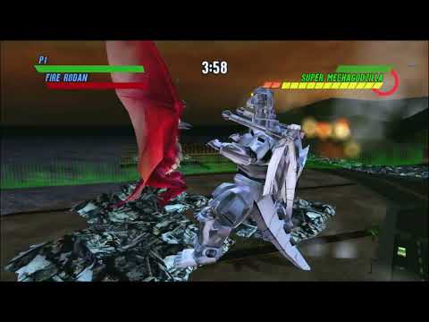 Fire Rodan vs Super MechaGodzilla - Godzilla Save the Earth Melee