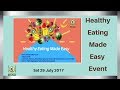 Healthy Eating Made Easy Event 29 July Walthamstow SDA Church London