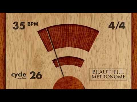 35 BPM 4/4 Wood Metronome HD