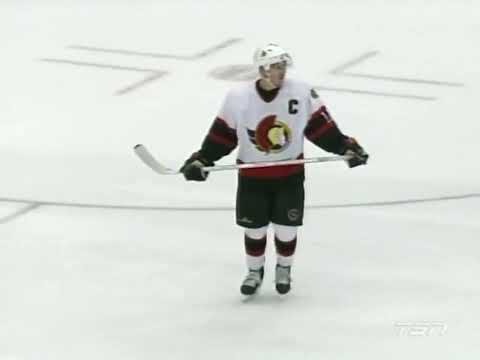 Daniel Alfredsson Scores First NHL Shootout Goal (10/5/2005)