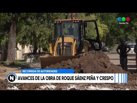 Avanzan las obras en Roque Sáenz Peña y Crespo