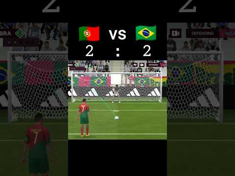 Portugal vs Brazil penalty shootout 🔥| #fifa #fifamobile #shorts