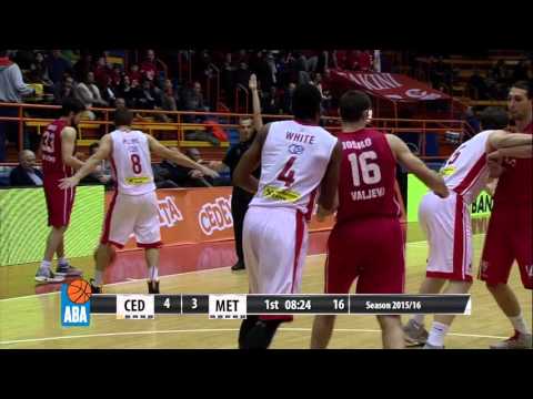 ABA Liga 2015/16, Round 24 match: Cedevita - Metalac Farmakom (14.2.2016)