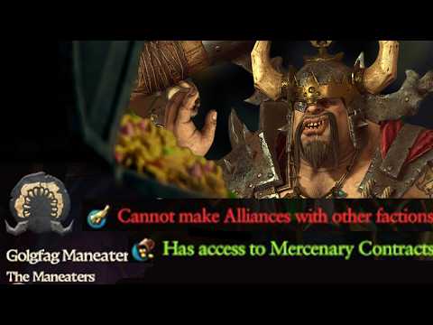 Golgfag Maneater Can't Form Alliances, But Can Be Hired and Paid as a Mercenary for Every Faction