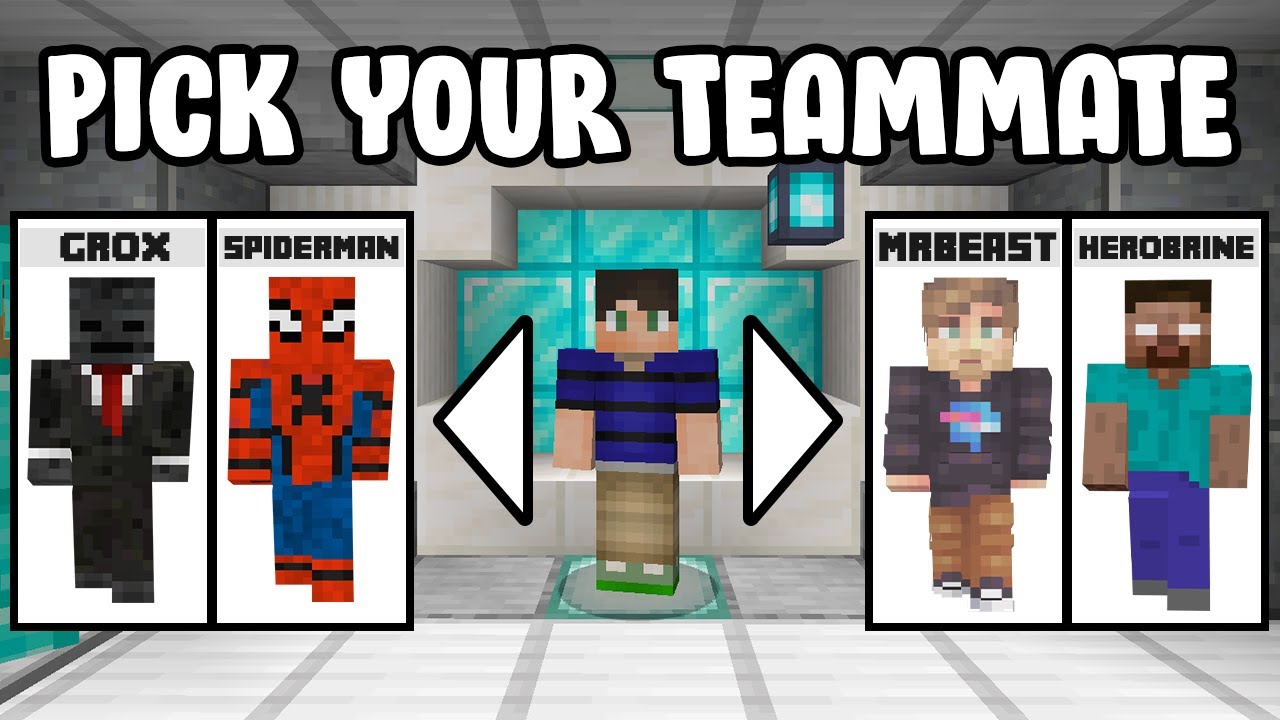 Minecraft but you can CHOOSE YOUR TEAMMATE...