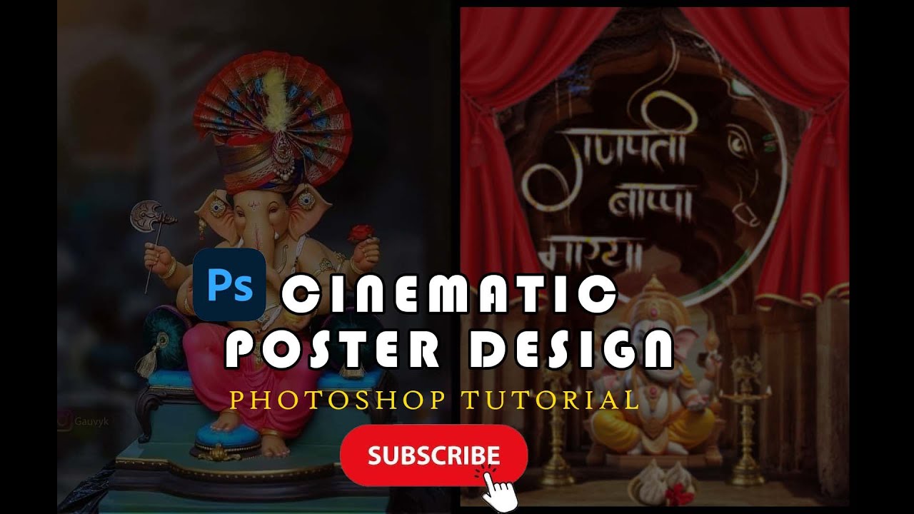 Cinematic Poster Design | Bappa Coming Soon Poster Design | Ganesh Chaturthi Banner Design 2024