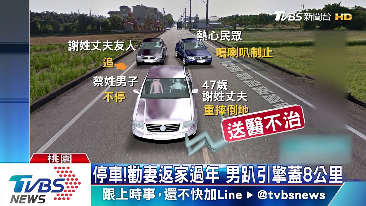 妻另結新歡! 夫趴引擎蓋逼停車遭甩摔死