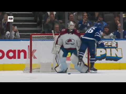 Alex Georgiev poke checks Marner and wins a shootout serie vs Leafs (15 mar 2023)