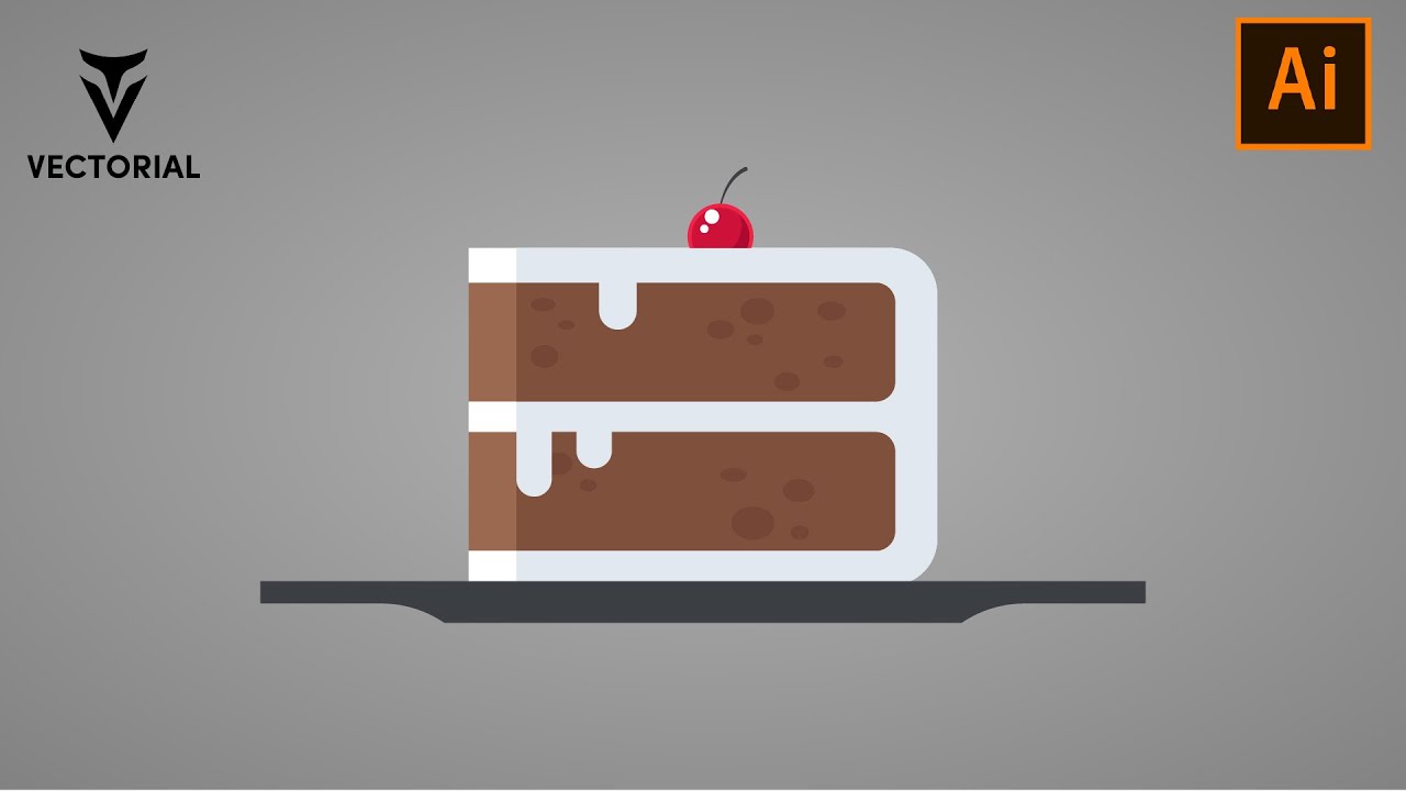Cake tutorial for beginner in Adobe Illustrator