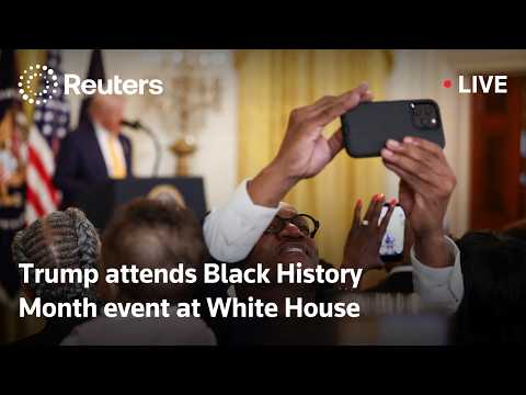 LIVE: Trump attends Black History Month event at White House